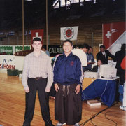 Чемпионат Европы 1997 год, 4-е место  по кумитэ (поединку) среди мужчин, Швейцария, Давос. С Сэнсэем Хироши Ширае